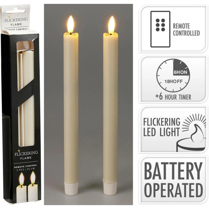 CANDELA TAVOLO LED 2PZ. 25CM.